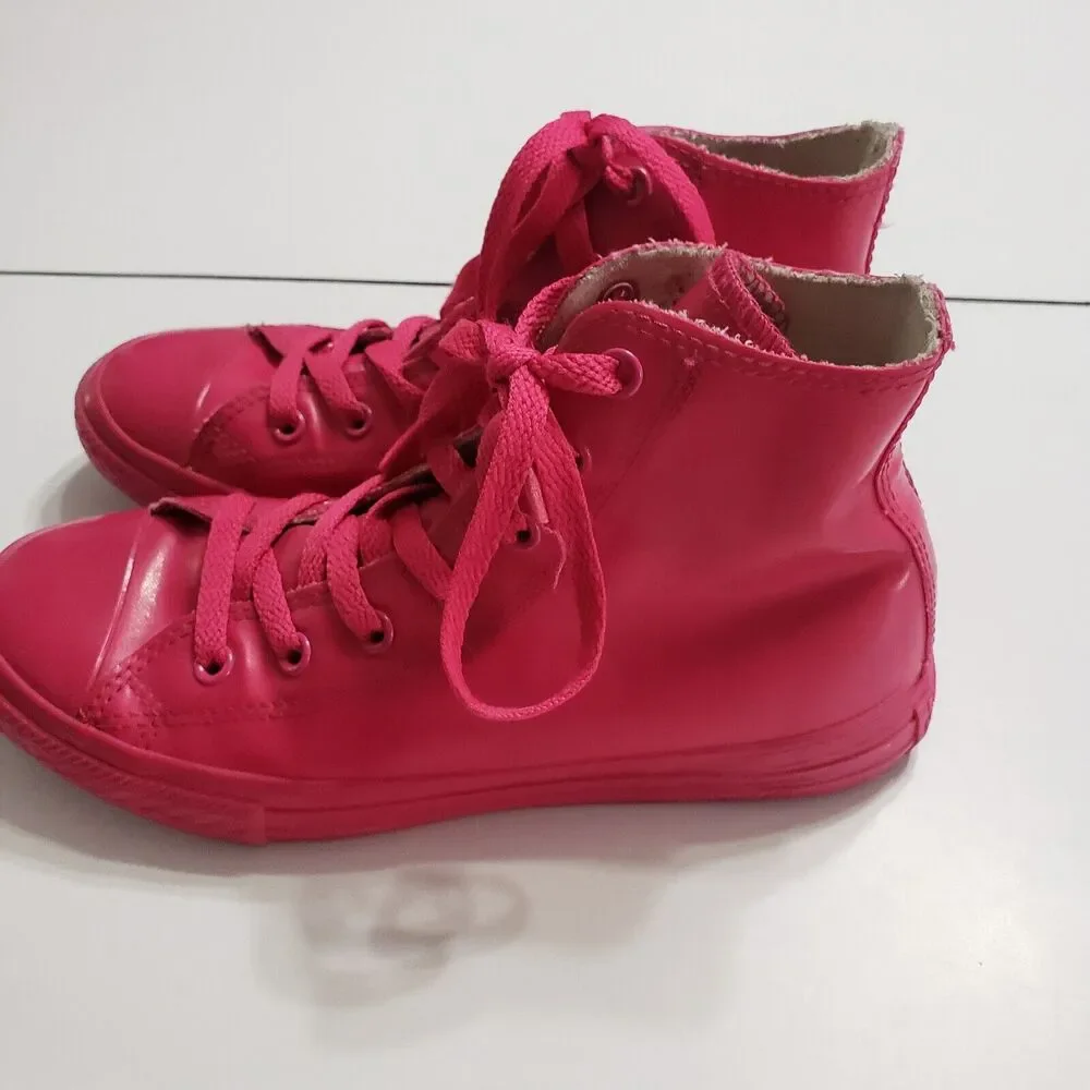 Converse Girls Youth 3 Chuck Taylor All Star Unisex Hightop Sneaker Pink Lace Up